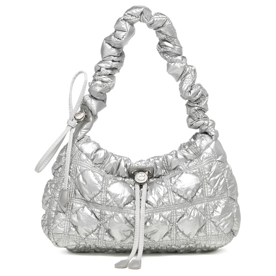 New CARLYN PU Handbag, Shoulder Bag Women's Silver H74111010S