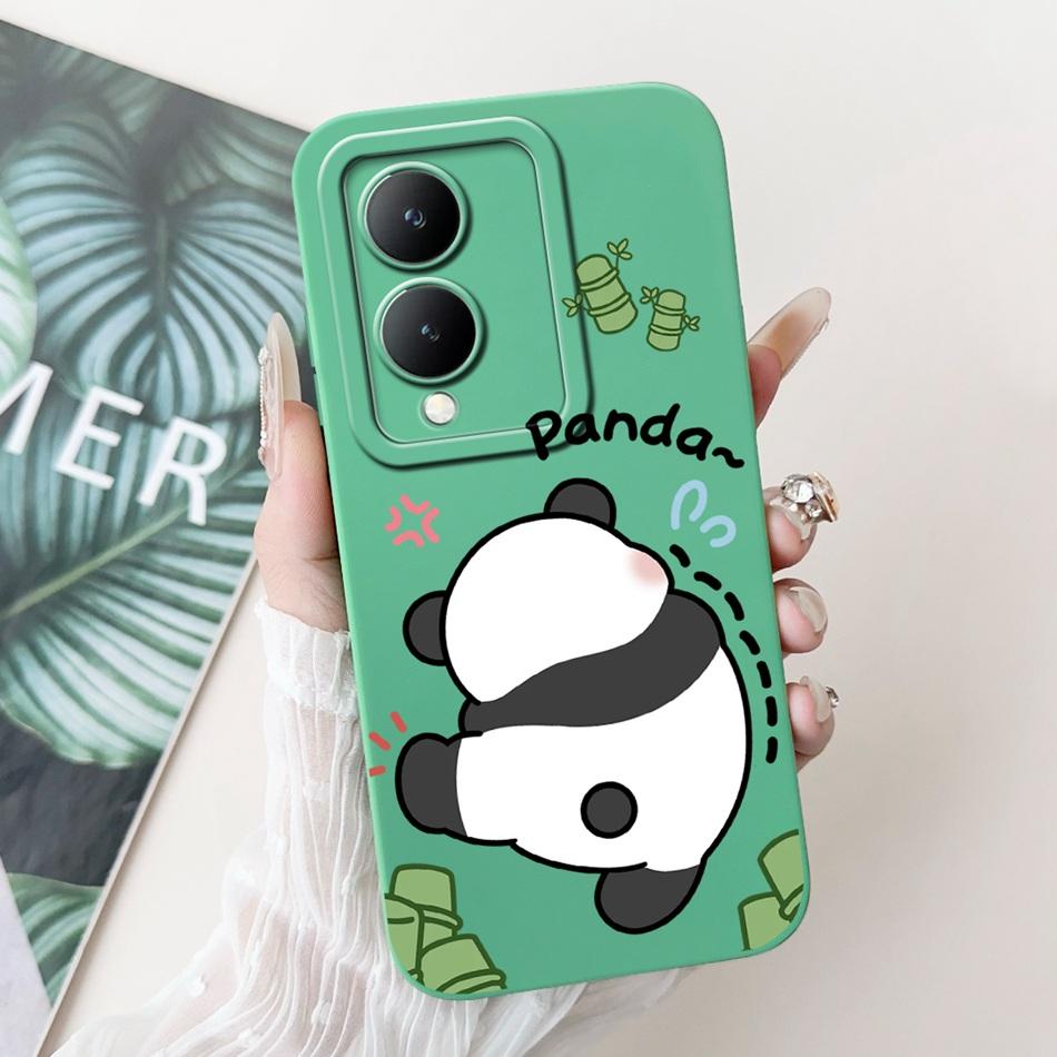 For Vivo Y17s Case VivoY17s Y 17S 4G 2024 Cute Panda Rabbit Cartoon Soft Silicone Shockproof Phone Cases