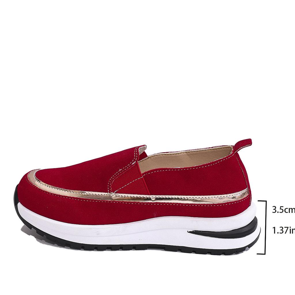 Autumn Cross-border Foreign Trade New Single Shoes European and American Women's Single Shoes Round Head Flat Bottom Color Matching Large Size Loafers