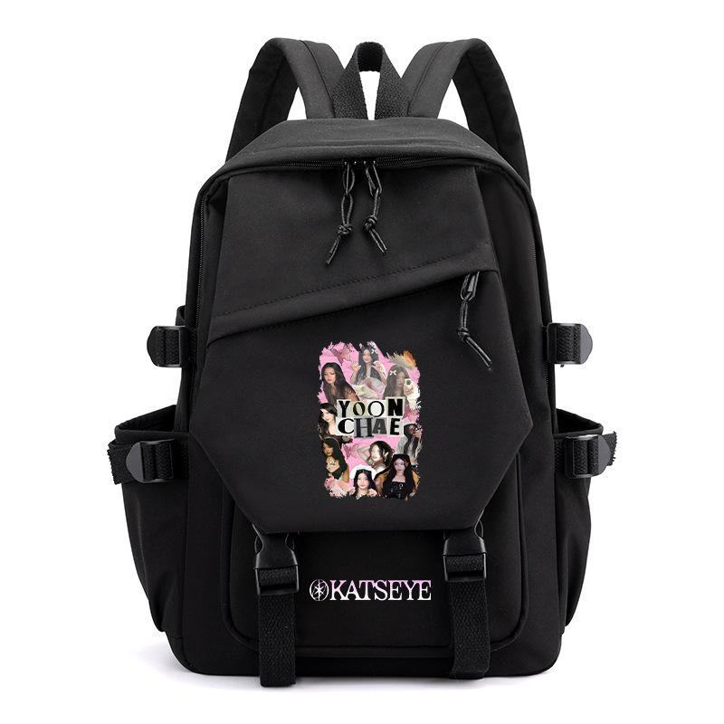 KATSEYE Backpack for School Kids Students Canvas Lightweight Outdoor Travel Daypack Anti-water Large Capacity 601123-9