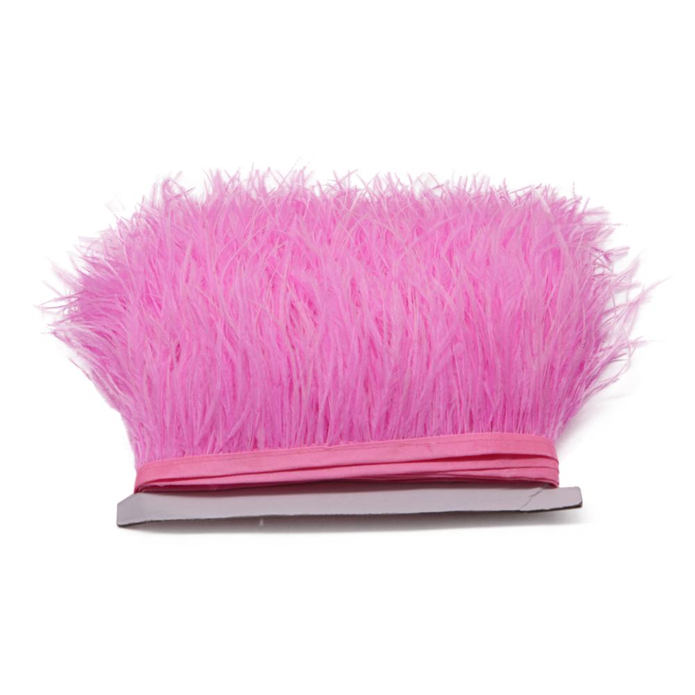 Feather1M 5M 10M 8-10cm Black White Ostrich Feather Trims Ribbon Multicolor Plume for Sewing Feathers Crafts  Dress Clothing Decoration