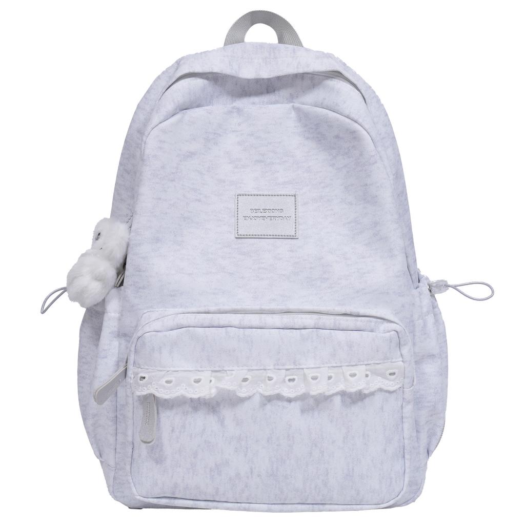Schoolbag spring new Korean version ins Mori department college style high-value girl shopping backpack middle school student solid color backpack