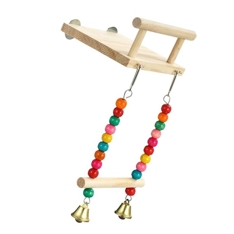 E15D Parrots Perch Stand Bird Hammock Cage Swing Chewing Rack Toy Stand Playstand