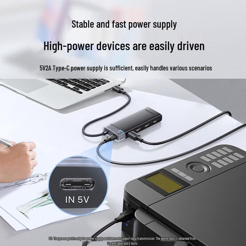 Ugreen USB 3.0 4-Port Data Hub with Type-C Power