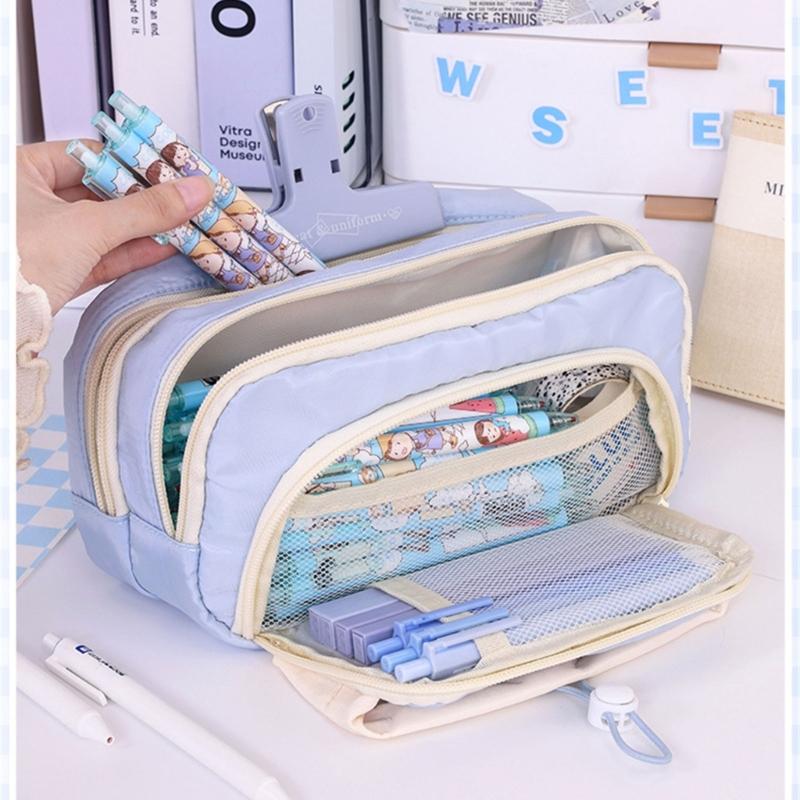 Stylish Rope Tie Organizers With Multiple Compartments Spacious Storage Waterproof Pen Organizers For Students
