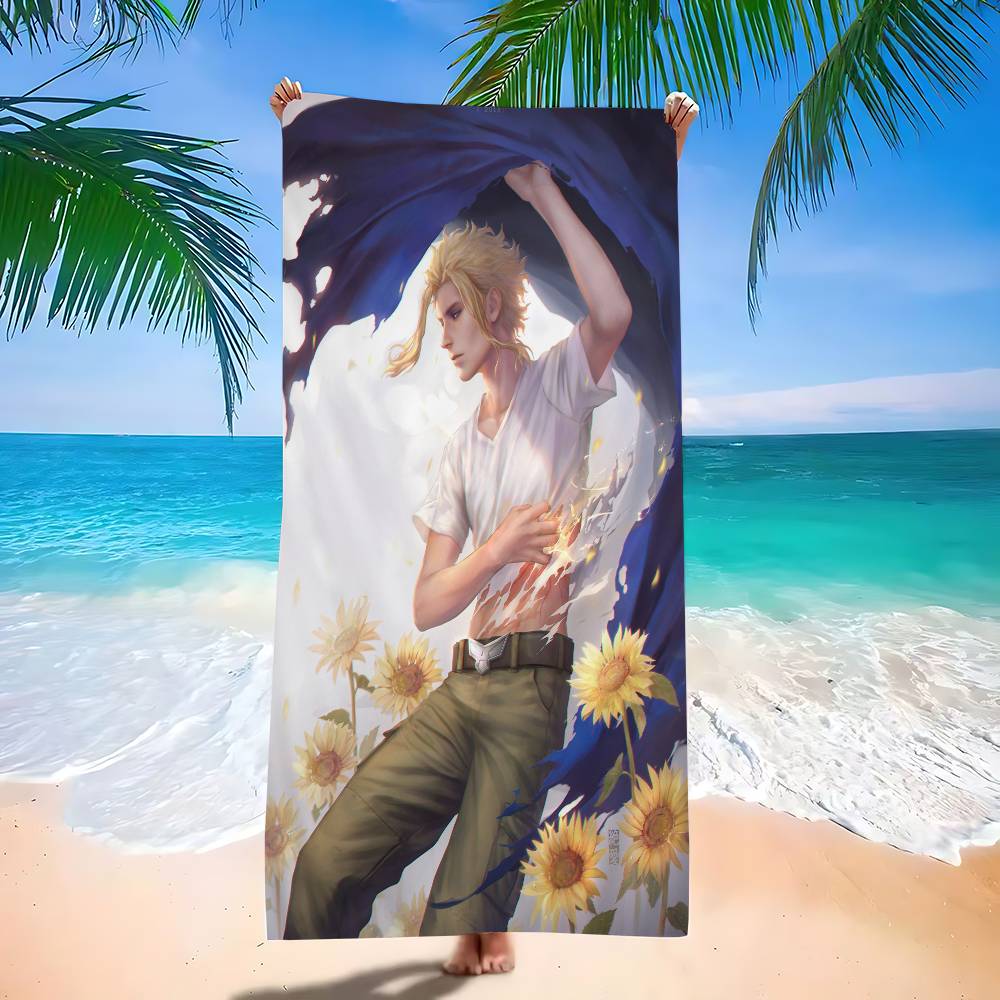 All Might My Hero Academia Bath Towel Microfiber Soft Water Absorbing Breathable For Girl Kids Decorative Cartoon Beach Towel