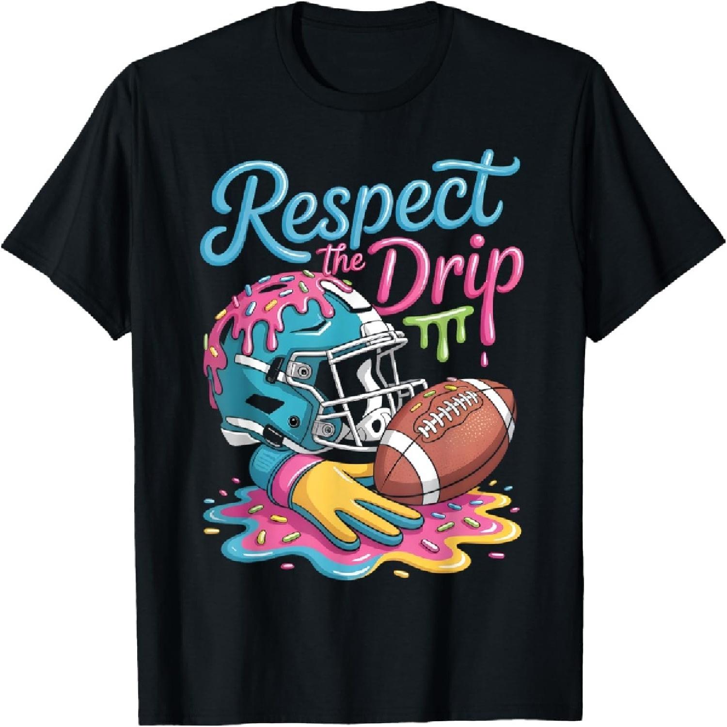 Football Drip Boys Football Ice Cream Sprinkle Respect Drip T-Shirt XXXXXL разноцветный