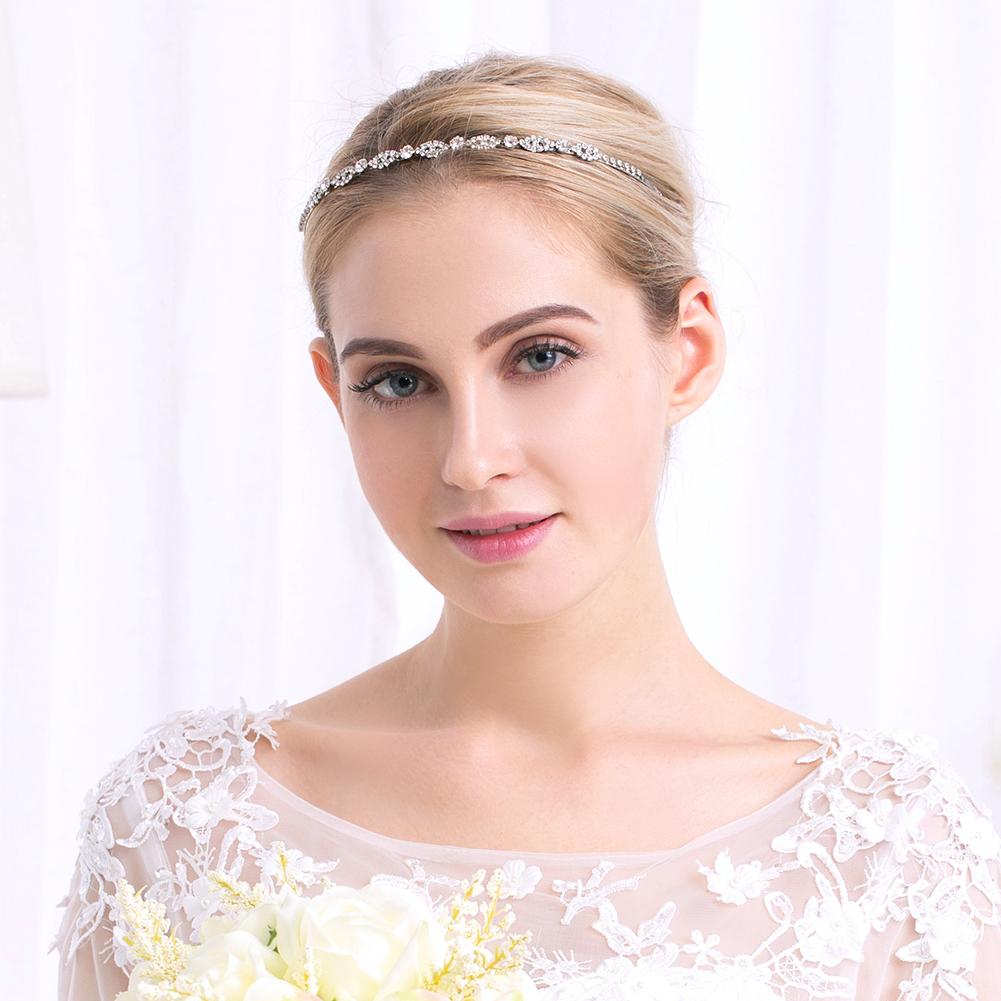 Simple Crystal Women's Hair Bands Fashion Alloy Mori Princess Headband Headdress Party Holiday Jewelry Hair Accessories Tiara