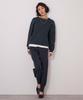 Yours BYXU0932 Size L Women's Sweat-Like Knit, Navy,