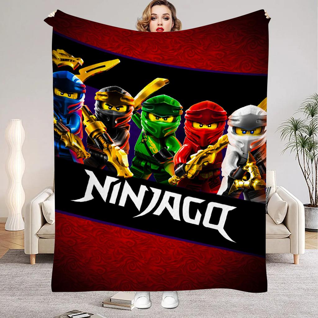 Spel N-Ninjagos Plaid voor Jongens Zomerkamp Bank Bed Zacht Pluizig Meerdere Maten Dutbed Sprei Alle Seizoenen