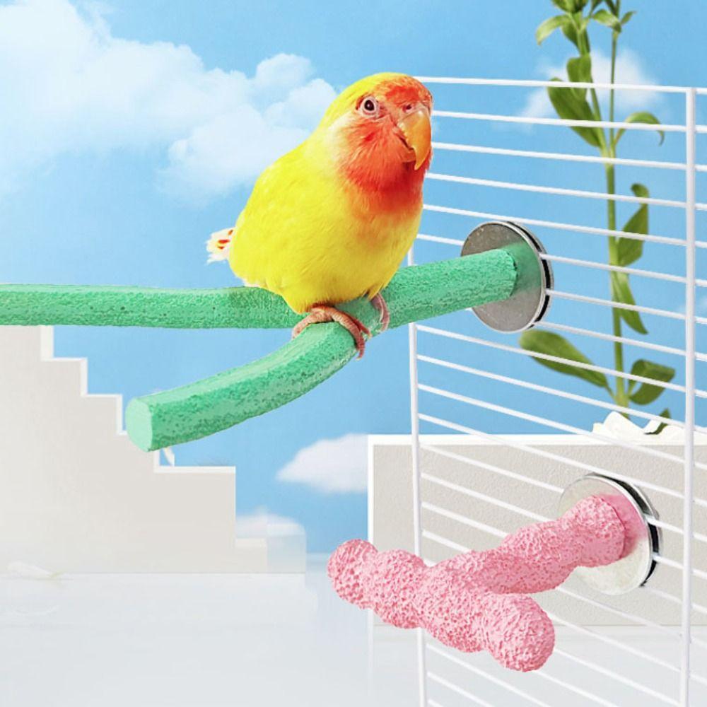 Non-slip Bird Standing Perches Stick Resin Bird Chew Rod Bird Grinding Claw Stick Budgie
