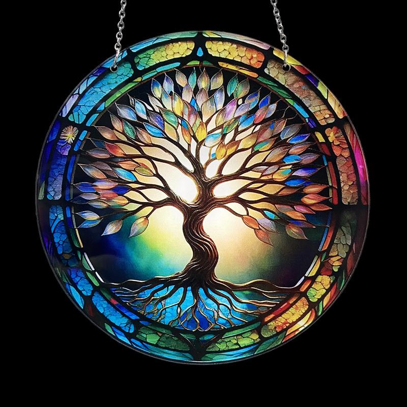 

Tree of Life Hanging Decoration Hanging Pendant Wind Chime Suncatcher Home Window Ornament Garden Decor Car Interior Decoration