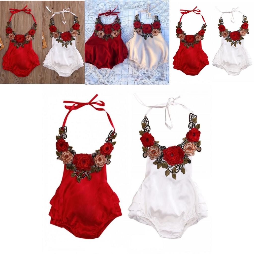 Adorable Toddler Baby Girl Flower Backless Romper Jumpsuit With Timeless Design