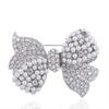 Diamond-encrusted Bow Brooch, Elegant and Refined for Women, Pearl Brooch, Fashionable and Anti-glare Pin
