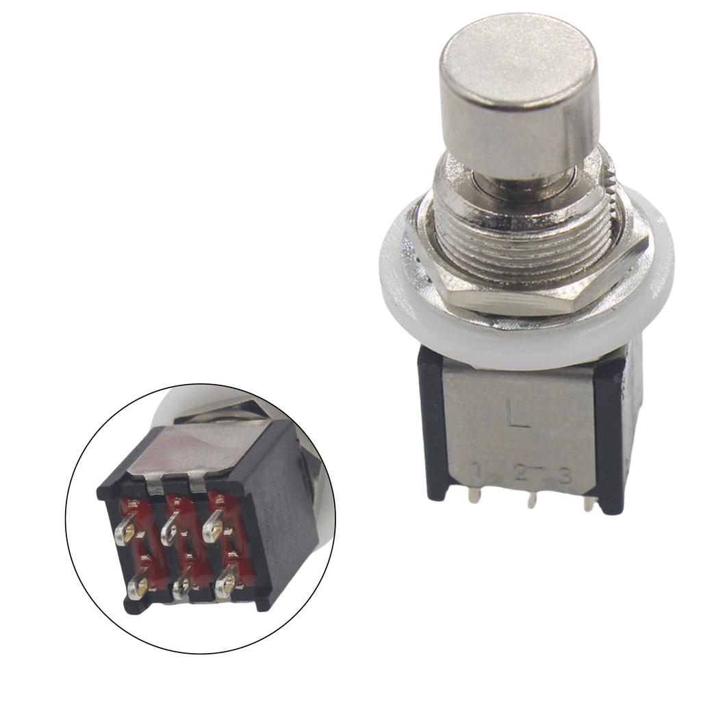 DPDT Rastende Stomps Pedal Fußschalter Ersatz 6 Pin Momentary Stomps Fußpedalschalter Not-Aus-Taste