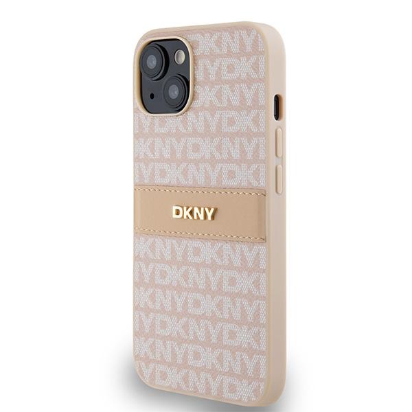Dkny Dkhcp14Sprthslp Iphone 14 / 15 / 136.1 Růžový/Pink Tvrdé pouzdro Kůže Mono Pruh & Kovové Logo
