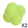 2xCoordination Reflex Agility Hexagonal Tennis Fitness Reaction Ball Yellow
