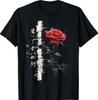 Roos Tekening Kunst Tekst Bloem Illustratie Grafisch Roos T-shirt