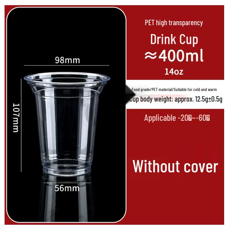 Zebian Disposable Transparent PP Beverage Cups