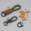 New Leather Keychain Ins Cute Keyring Cartoon Horse Hanging Ornament Gift