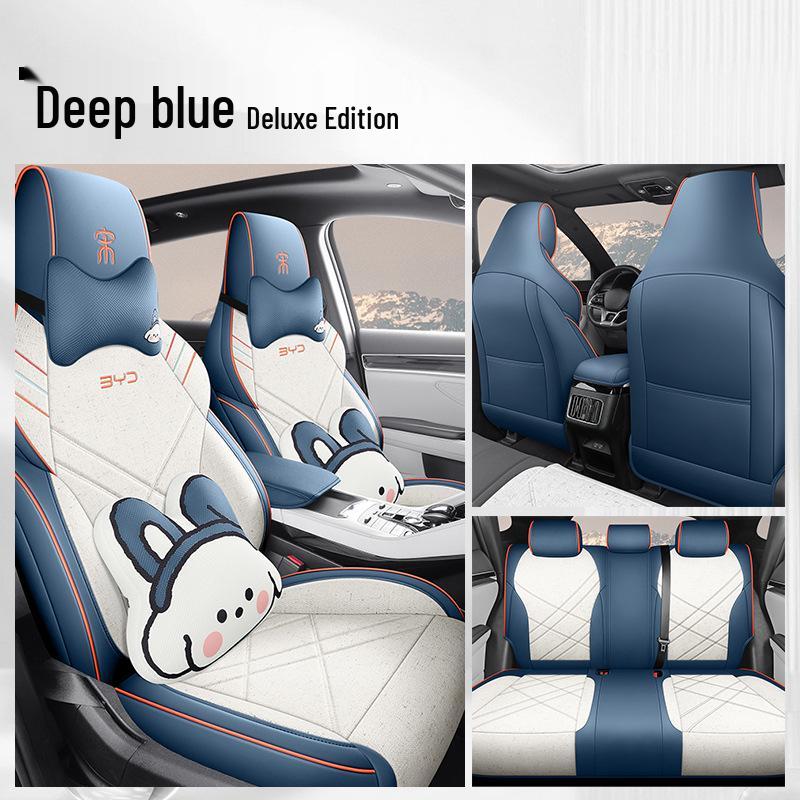 BYD Song Pro Leather & Linen Full Wrap Cartoon Seat Cover (Set of 5)
