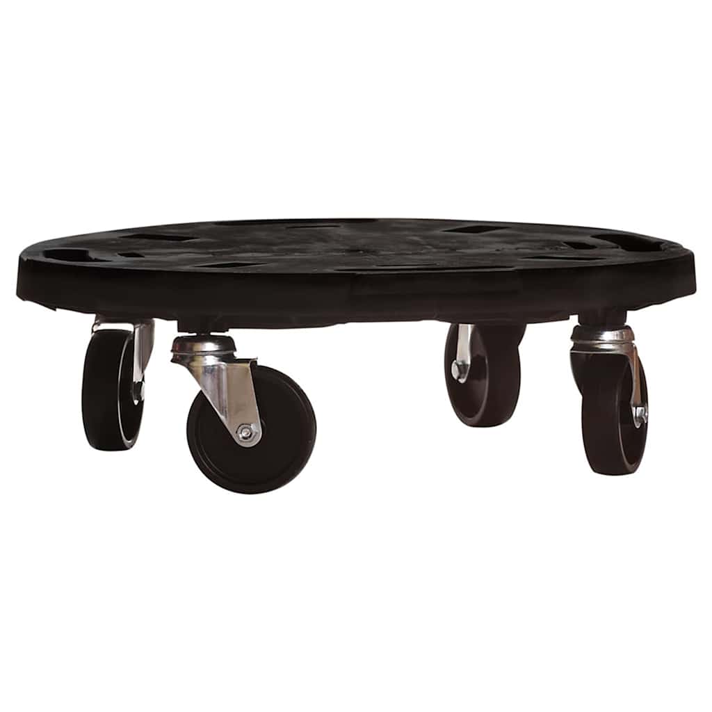 Plant Rollers 3 pcs 40 cm Diameter Black 275 kg