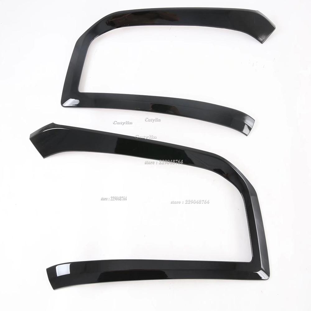 For Kia Mohave Borrego HM2 - Car Accessories ABS Black Front Head Light Headlight Lamp Cover Trim Molding Framecutylin