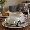 Resin Coffee Cup with Handle Stainless Steel Insulated Inner Spill Resistant Mug For Gifting Birthday Holiday Event