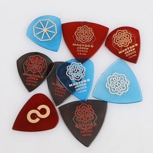 MASTER 8 JAPAN IFS-TD080 INFINIX TEARDROP HARDGRIP 0.8mm Guitar Picks X 10