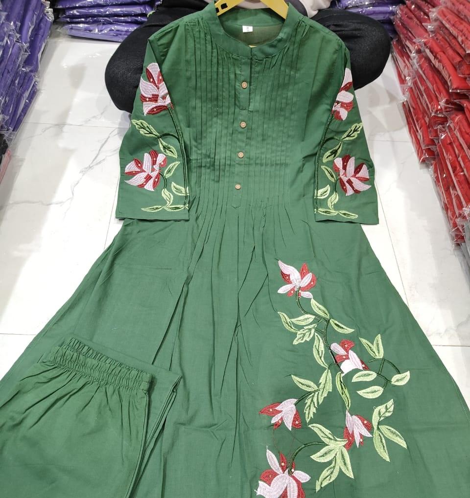 Indian Pakistani Salwar Kameez Kurti Pant Set Party Wear Designer Top Tunic Kurta Cotton