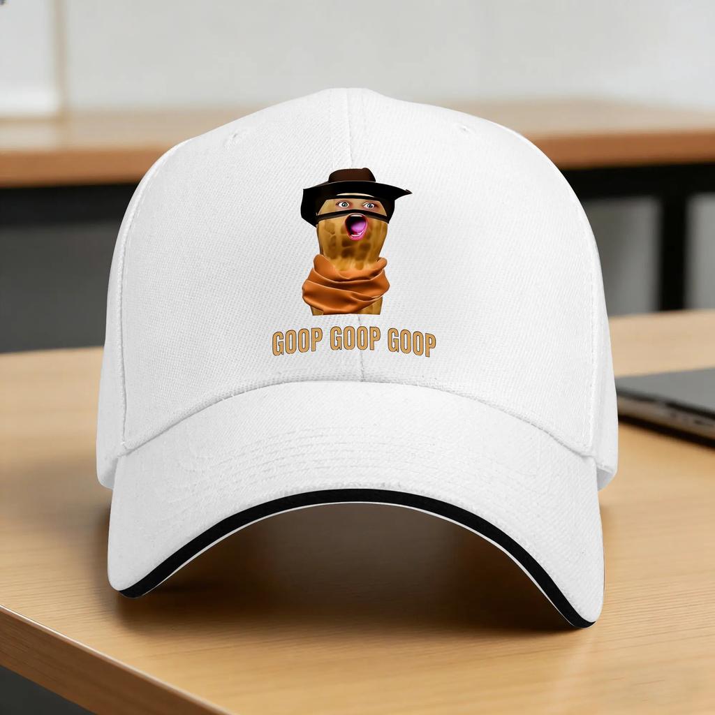 The Burnt Peanut GOOP Meme Baseball Cap Unisex Women Design Trucker Hat Spring Fitted Retro Hiking Fishing SunProof Baseball Caps