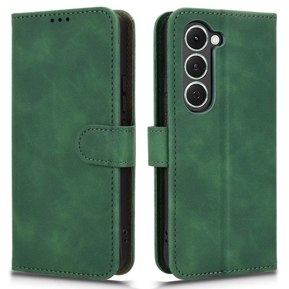 

For TECNO Spark 40 Pro 4G Leather Case Skin Feel Anti Drop Wallet Flip Phone Cover Green