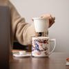 Auspicious Dragon Ceramic Tea Mug with Infuser and Lid
