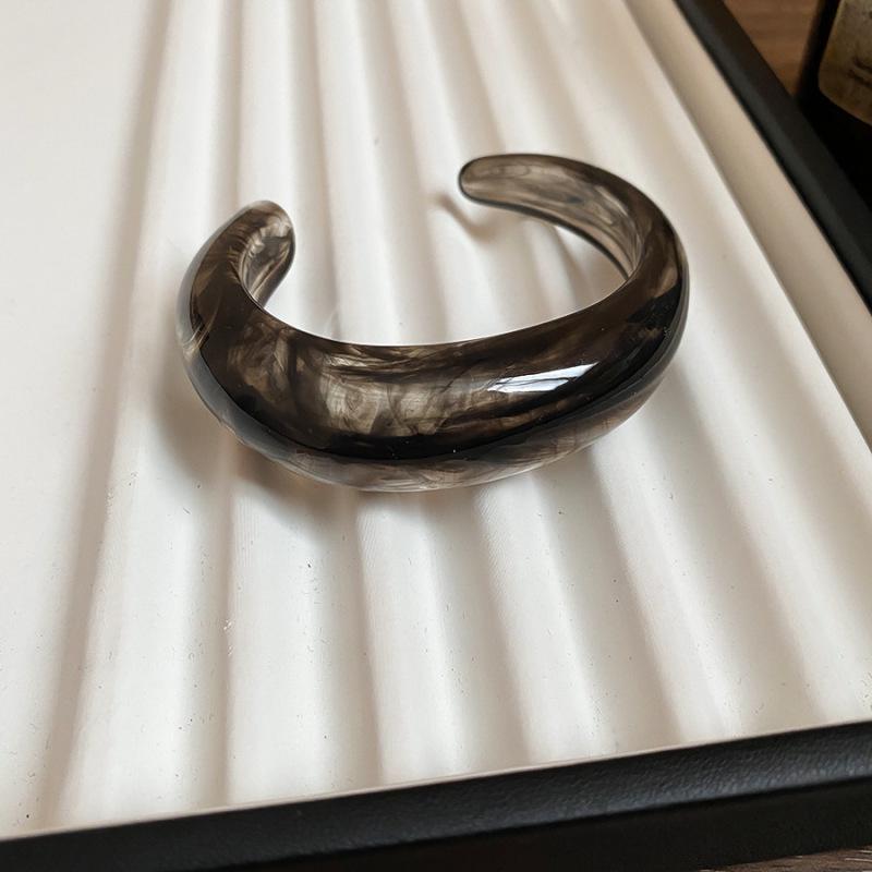 Europejski i Amerykański Akrylowy Geometryczny Okrągły Bransoletka - Luksusowa Wysokiej Klasy Przesadzona Biżuteria Ręczna