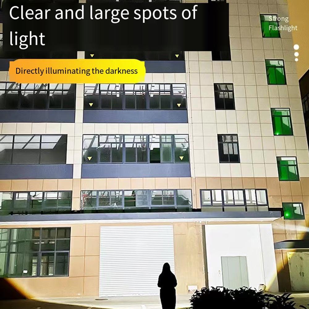 Strong Light Telescopic Zoom High-Power Flashlight Aluminum Alloy Multifunctional Outdoor Long-distance White Laser Flashlight