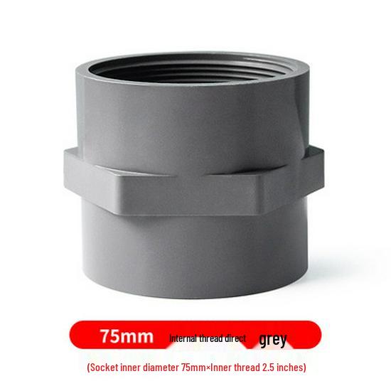 PVC Female Thread Straight Through Connector (Sizes: 20-110)