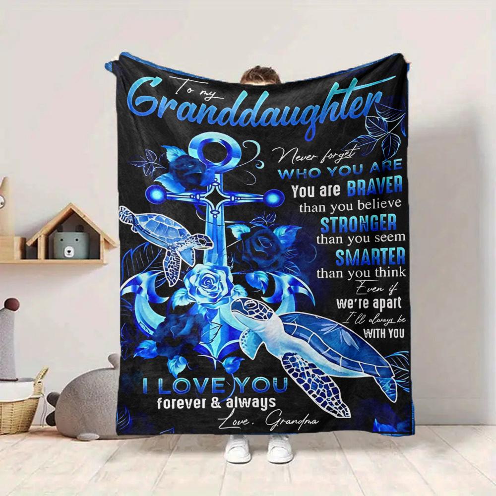 1PC Grandma Love Quotes Blanket, Throw For Sofa, Bed, Travel, Printing Blanket With Soft And Warm Fabric yy250918198