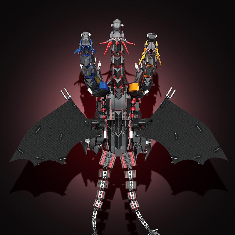 Créatif 1400 PCS Personnage de Jeu Hydreigon Dragon Blocs de Construction Trois Éléments Dragon Briques d'Assemblage Jouets Cadeau Pour Adolescents