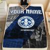 1PC Custom Name SV Darmstadt 98 Patterned Flannel Blanket Suitable For All Seasons for Home Decor Warmth and Comfort Gifts Holiday Present
