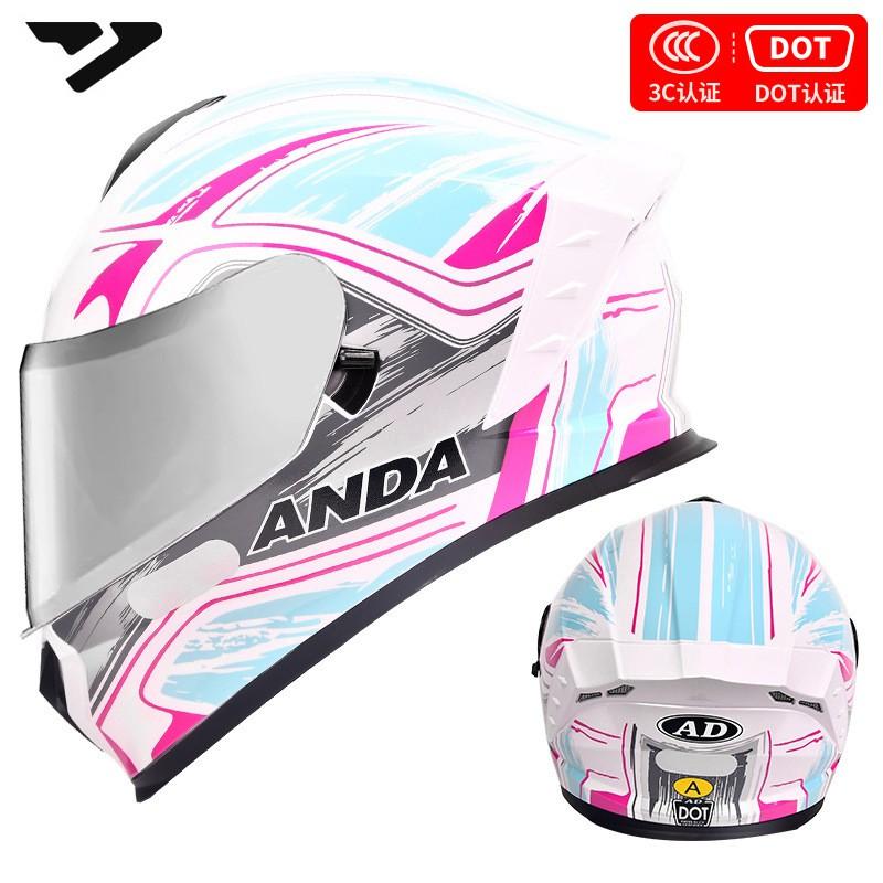 DOT 3C Certified Full Face Motorcycle Helmet Men Women All-Season Riding Safety Gear With Multiple Visor Options