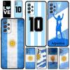 Argentina Flag Soccer 10 Phone Case for Samsung Galaxy A51 A71 A21S A12 A11 A31 A52 A41 A32 A01 A23 A33 A53 A73 A03 A13 5G Cover