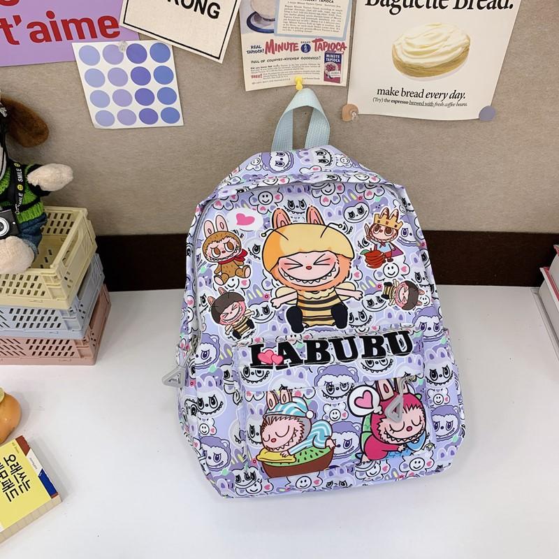 

Cartoon Animation Boys And Girls Backpack Fashion Printing Large Capacity Elementary School Bag Children S Backpack фиолетовый