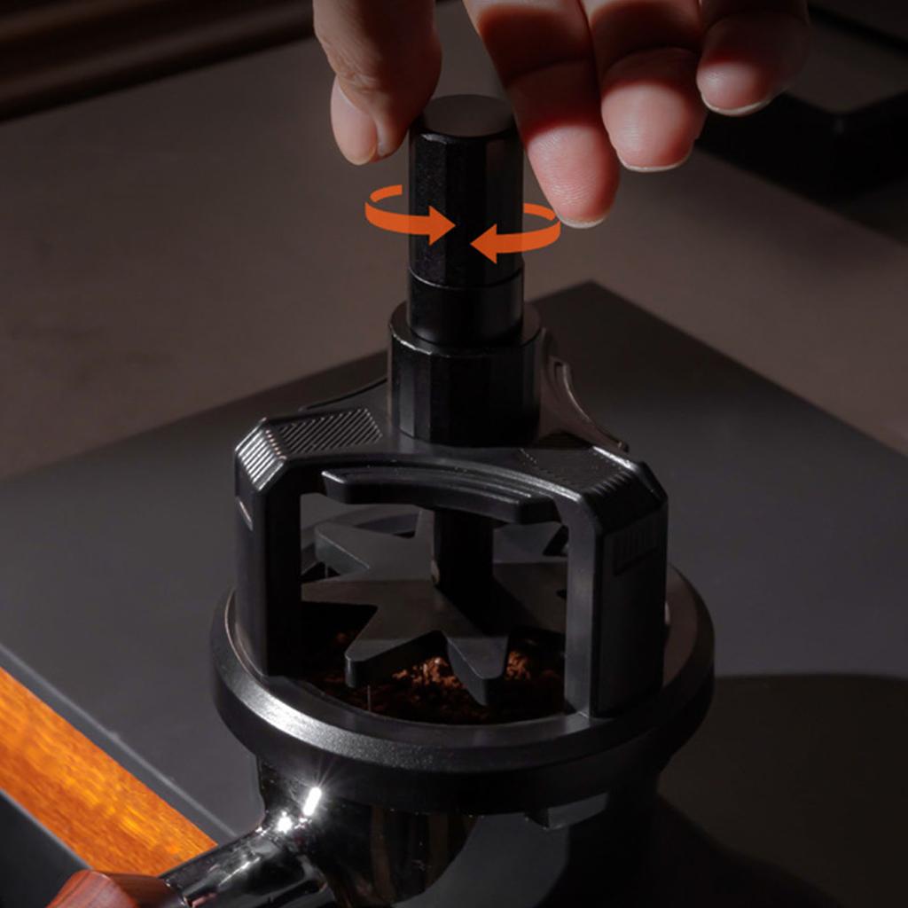 Coffee Stirrer with Adjustable Needle Height and Magnetic Base Rotating Espresso Powder Distributor Coffee Accessories