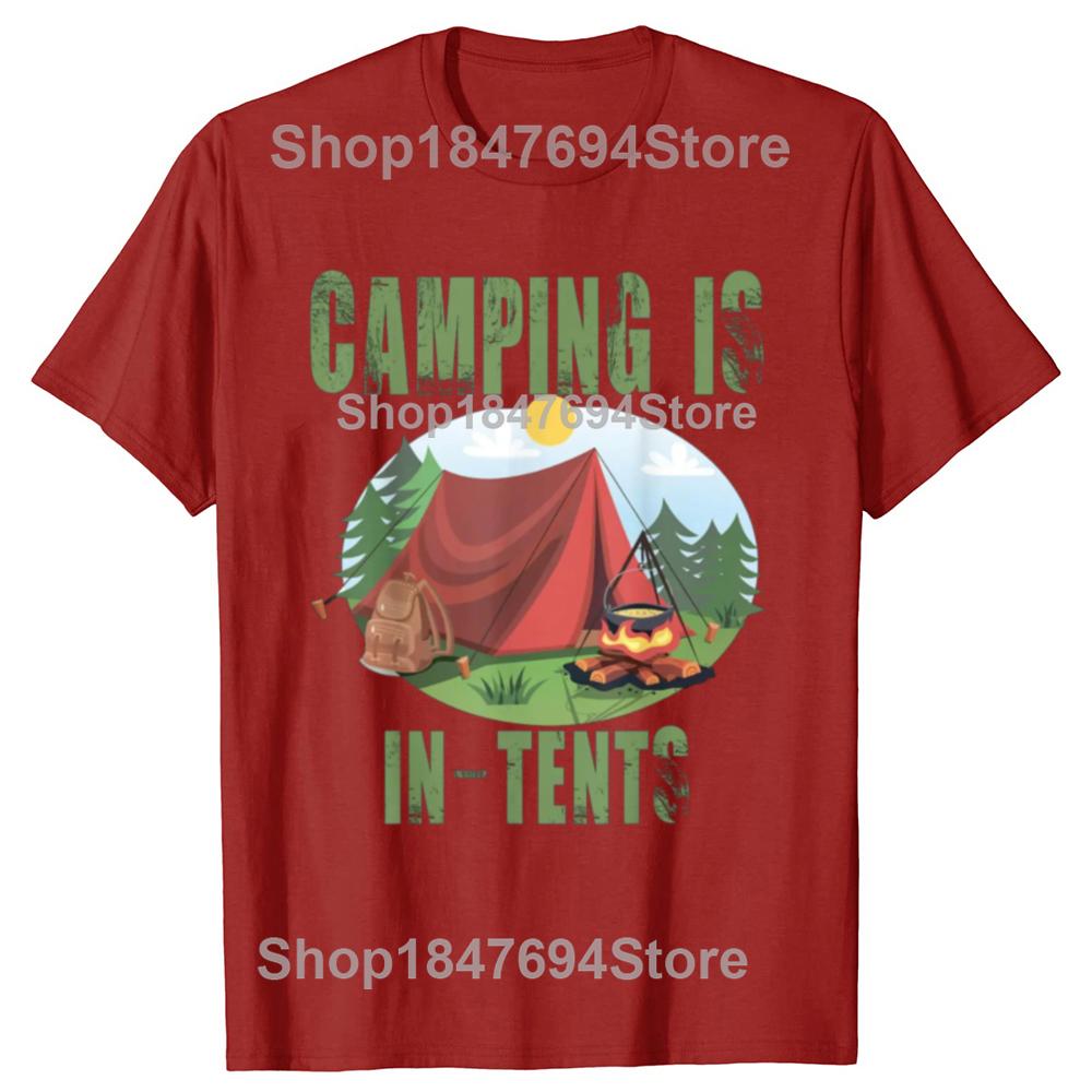 

Funny Camping Graphic Tshirts Men Womens Fashion Casual Tshirt 100 Cotton Loose Oversized Happy Camper Gift T Shirt S