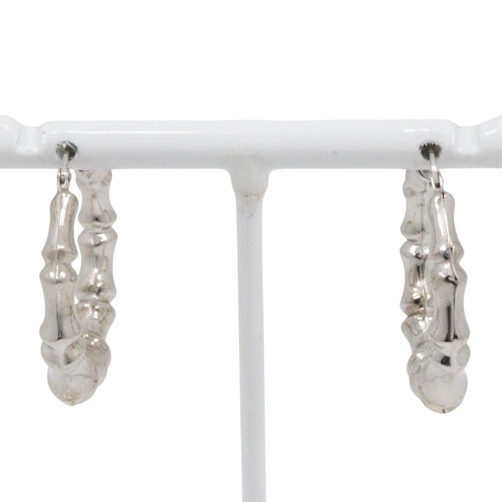 

UNOAERRE Bamboo motif Piercing loop K18 white gold 5g Women Used