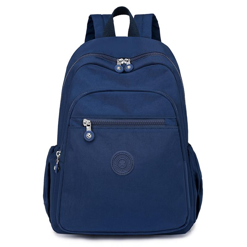 

Легкий рюкзак с рукавом Pull Rod женский дорожный рюкзак водоотталкивающий нейлоновый школьный рюкзак темно-синий