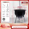 Portable Outdoor Wood-Burning Stove with Large Pot Stand