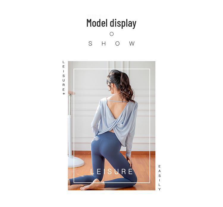 Elegant Backless Long Sleeve Yoga Tops for Women - Perfect for Spring & Autumn Fitness and Dance