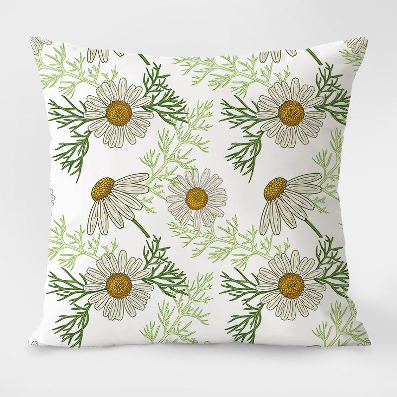 Simple Floral Pillowcase Dormitory Decoration Office Living Room Sofa Home Pillowcase