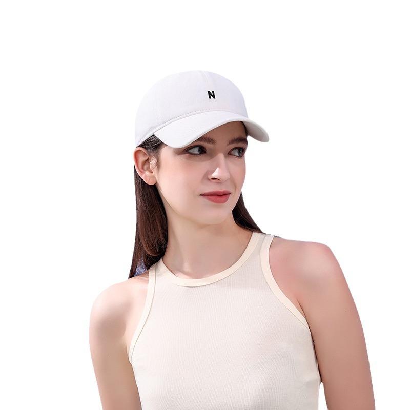 Pure Cotton Soft Top High Quality Letter Embroidered Baseball Cap Baseball Cap Women's Outdoor Face Showing Small Sun Protection Hat